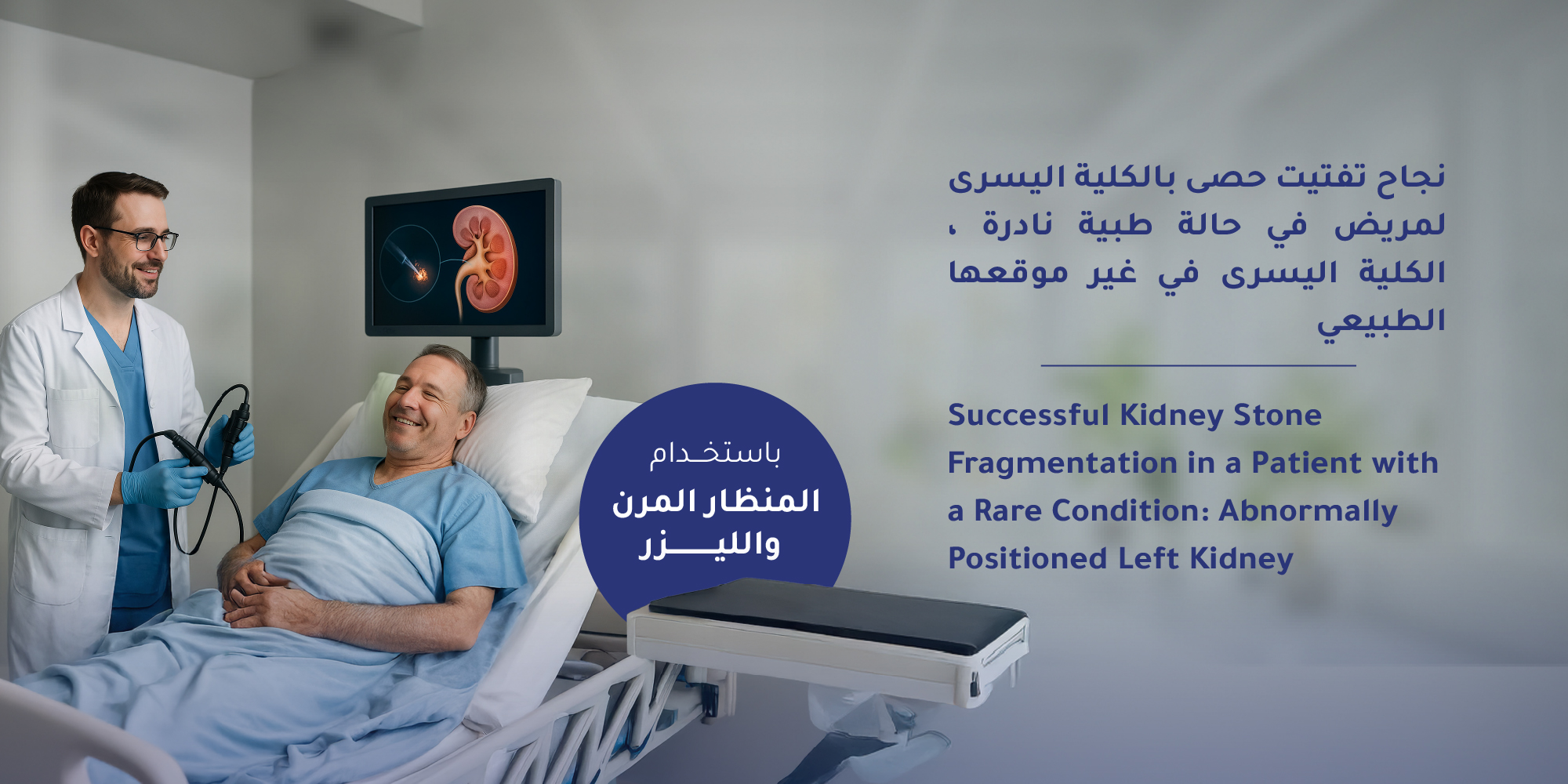 Successful Non-Surgical Laser Stone Fragmentation for a Patient with an Ectopic Left Kidney Due to a Rare Congenital Anomaly at Mouwasat Hospital – Qatif