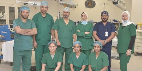 Cochlear implantation in the ear for a child at Al-Mouwasat Hospital in Dammam
